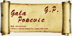 Gala Popević vizit kartica